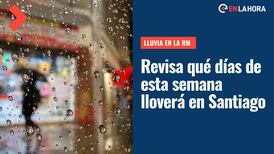 Lluvia en la Región Metropolitana: Pronostican chubascos para 5 días de esta semana en Santiago