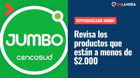 Ofertas en Supermercado Jumbo: Revisa los productos que están a menos de $2 mil pesos