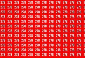 Test visual: Encuentra el numero 218 entre los numeros 278 en menos de 10 segundos