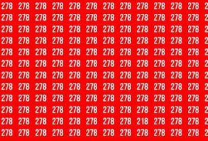 Test visual: Encuentra el numero 218 entre los numeros 278 en menos de 10 segundos