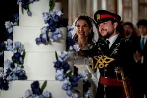 Así fue el impresionante pastel de boda del príncipe Hussein y Rajwa Al Saif de Jordania