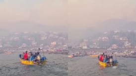 VIDEO | Personas atrapadas por incendios forestales en Arauco deben salir en botes y ser rescatados