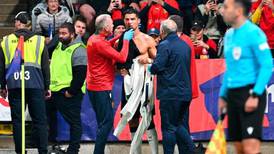 VIDEO| El duro choque que dejó sangrando a Cristiano Ronaldo en partido de Portugal por la Nations League