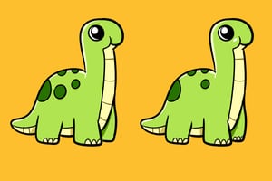 Test Visual: ¿Dónde están las 4 diferencias entre los dinosaurios?