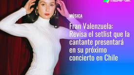 Fran Valenzuela: Este es el setlist que la artista interpretará en el Movistar Arena
