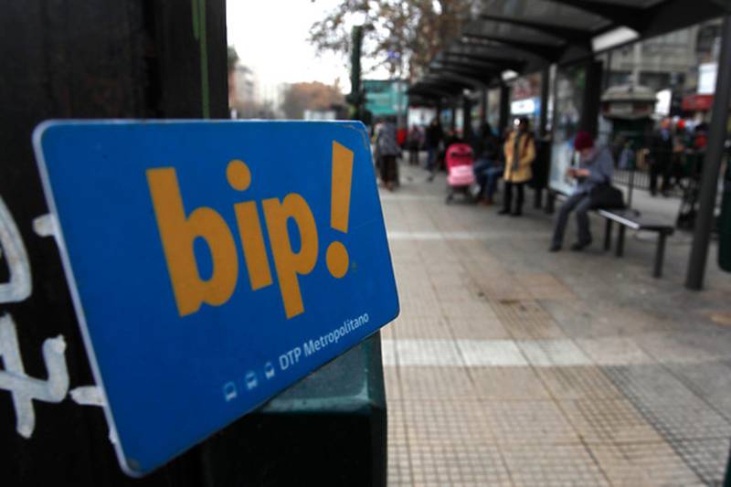 Una Tarjeta Bip!, utilizada para moverse en el transporte público, en la Región Metropolitana de Santiago, en Chile