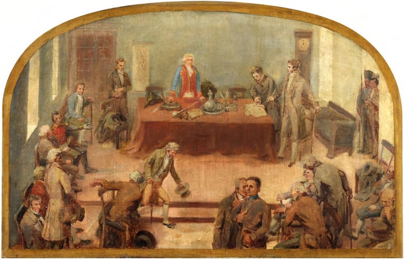 Representación de la Primera Junta de Gobierno de Chile.