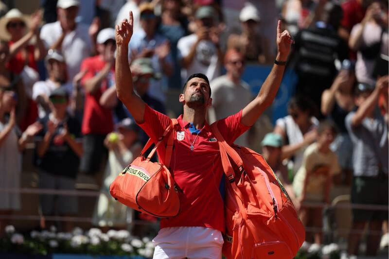 venció a Rafael Nadal en un momento histórico vivido en los Juegos Olímpicos de París 2024. Foto: EFE.