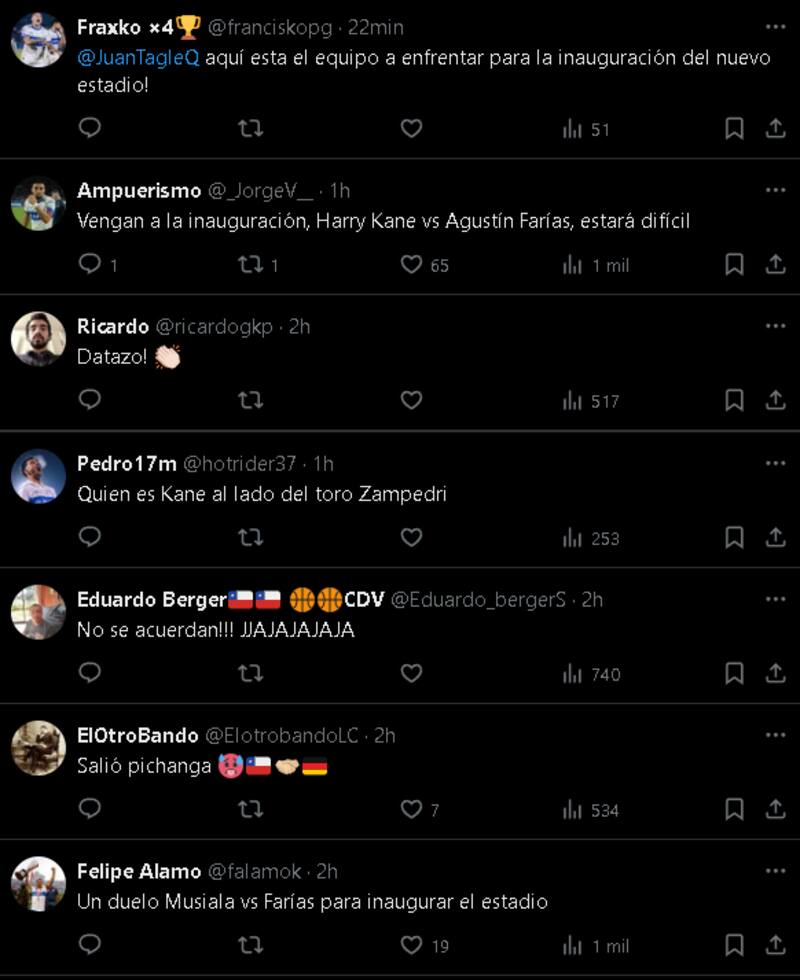 en la publicación del Bayern Múnich