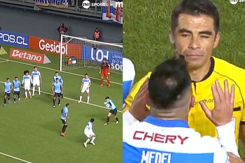 Universidad Católica reclamó dos manos en el área.