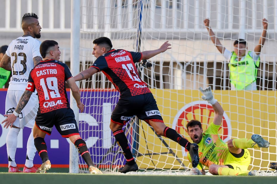 El tomatero en la goleada ante Colo Colo.