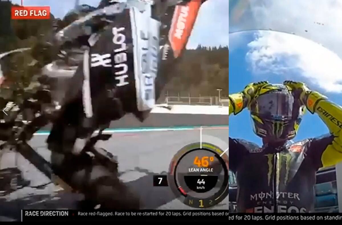 Increíble: Así vio Rossi el accidente que le pudo costar la vida