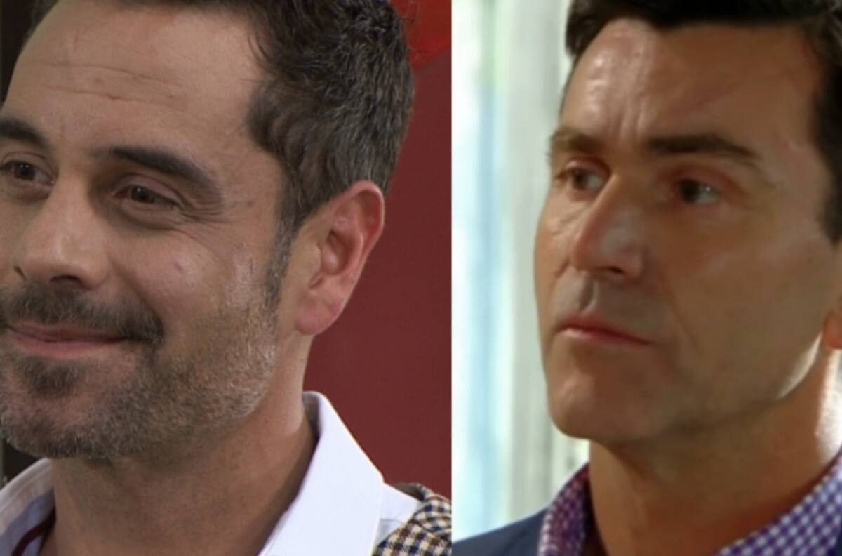 "Me siento Martin McFly": Julio Jung se encontró con Remigio Remedy, su otro yo en "Verdades Ocultas" y posteó selfie de ambos
