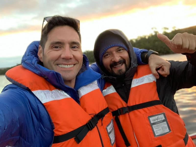 La foto de Pancho Saavedra junti a "El Catador" que subió a sus redes acompañando su mensaje