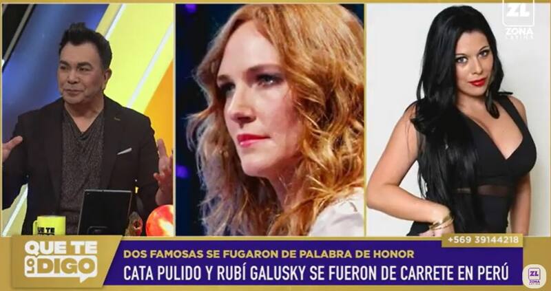 Cata Pulido y Rubí Galusky salieron del hotel en la madrugada. Créditos: Pantallazo Zona Latina