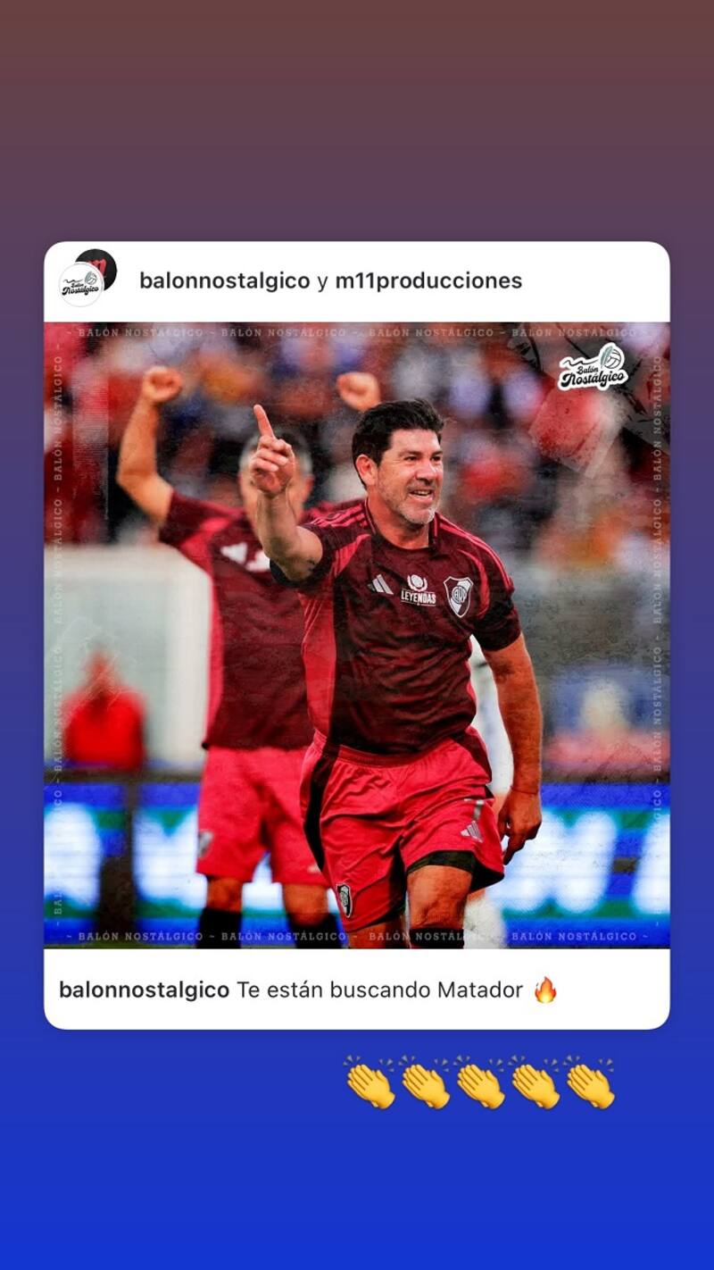 Marcelo Salas en duelo de leyendas de Colo Colo vs River Plate