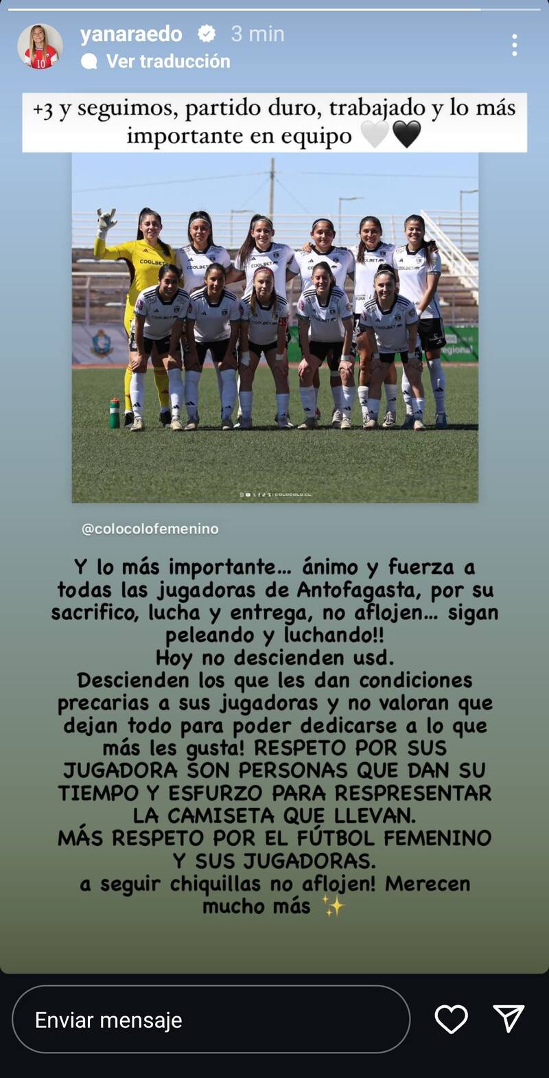 El mensaje de Yanara Aedo contra la dirigencia de Deportes Antofagasta