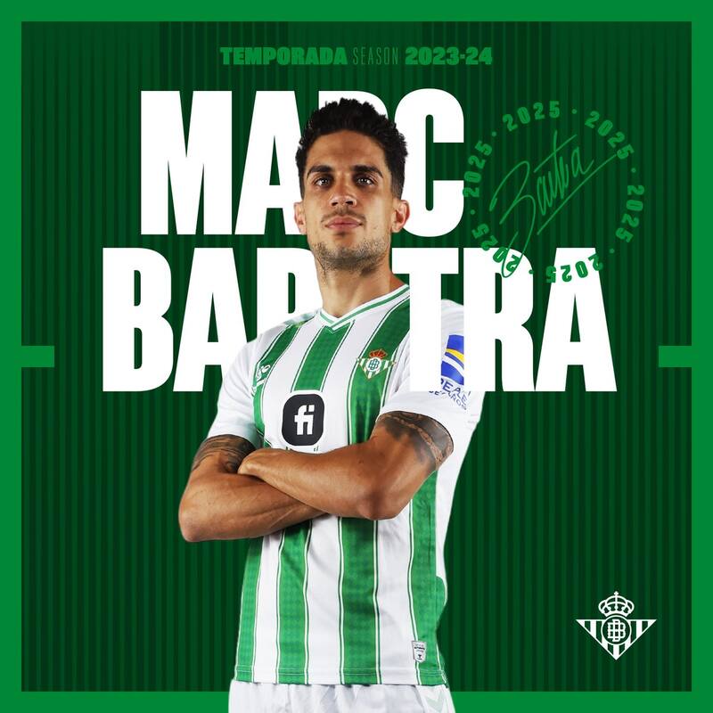 Marc Bartra renovó con el Real Betis hasta 2025. Foto: Real Betis.