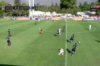 Con este gol Colo Colo abrió la cuenta ante Huachipato por la final de la Sub 19