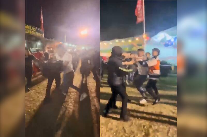 Ramadas del Sporting terminaron su primera noche con intensa pelea.