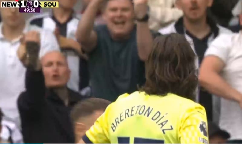 Ben Brereton en Newcastle vs Southampton