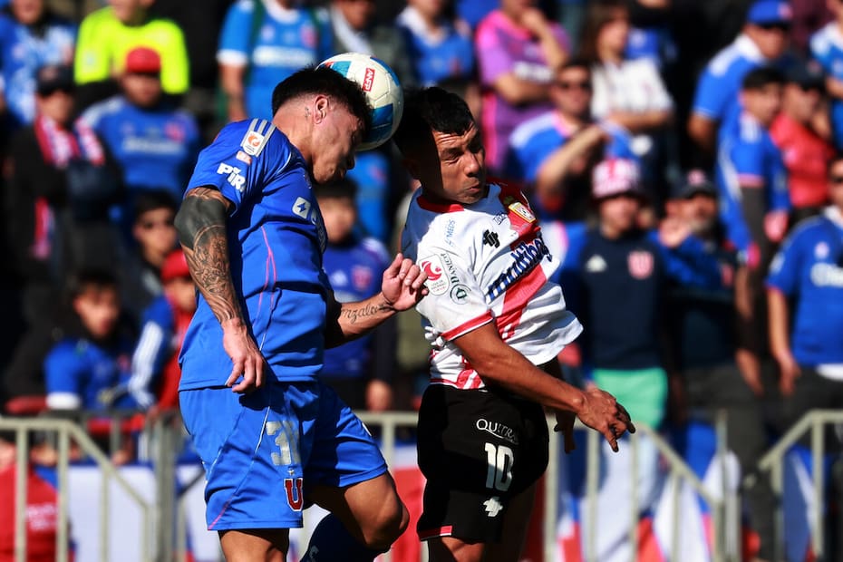 contra la U de Chile. Foto: Aton.