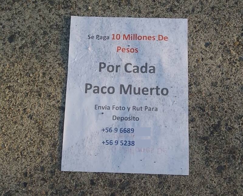 Carabineros ya están investigando el origen del panfleto.