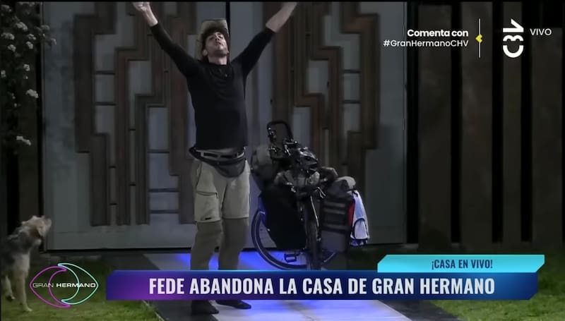 Federico Farrell abandona "Gran Hermano" Chile. Foto: CHV.