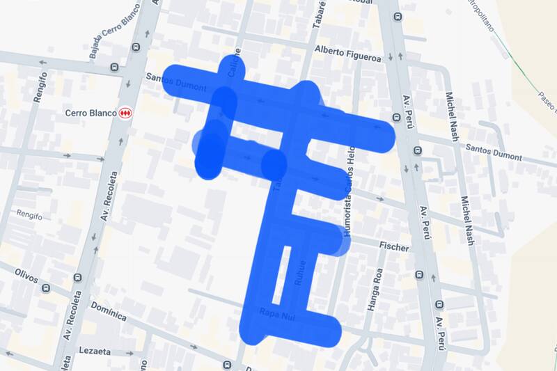 Sector afectado por el corte de luz.