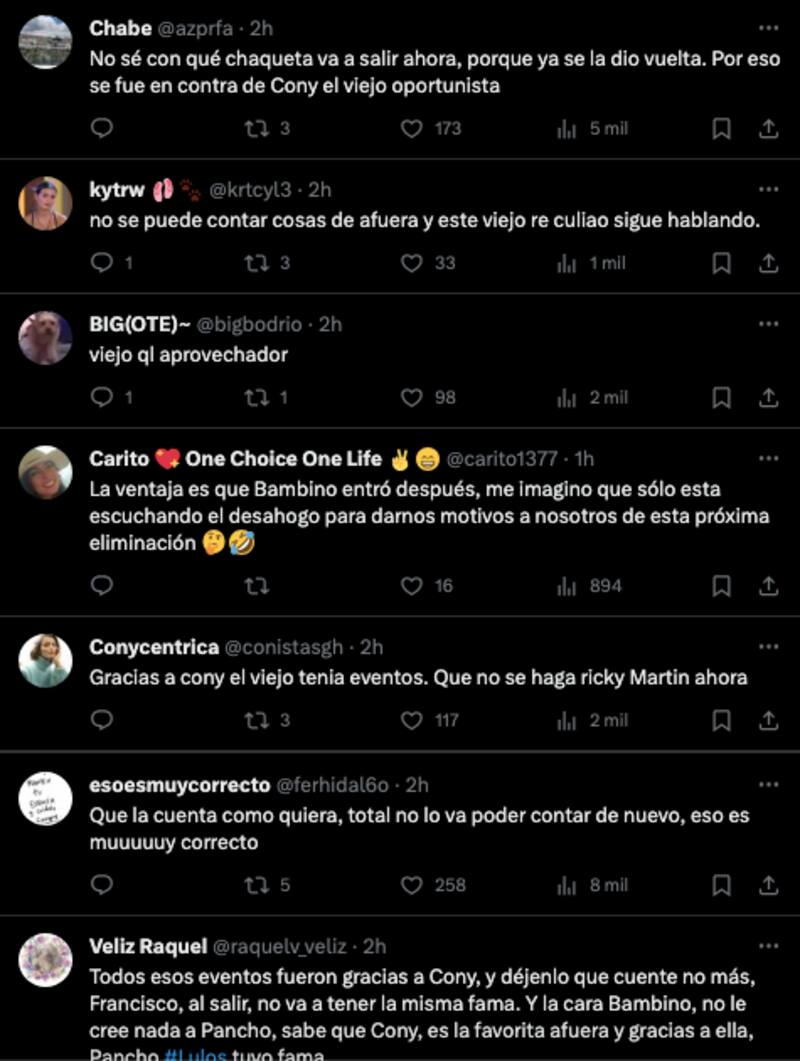 Críticas hacia Francisco Arenas. Foto: X.