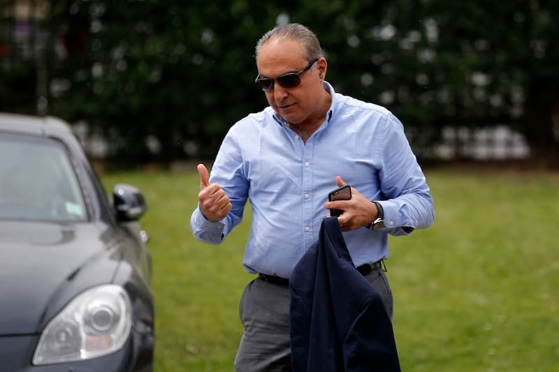 La imagen del presidente de Palestino cuando postuló a la presidencia de la ANFP en 2018. Foto: Aton