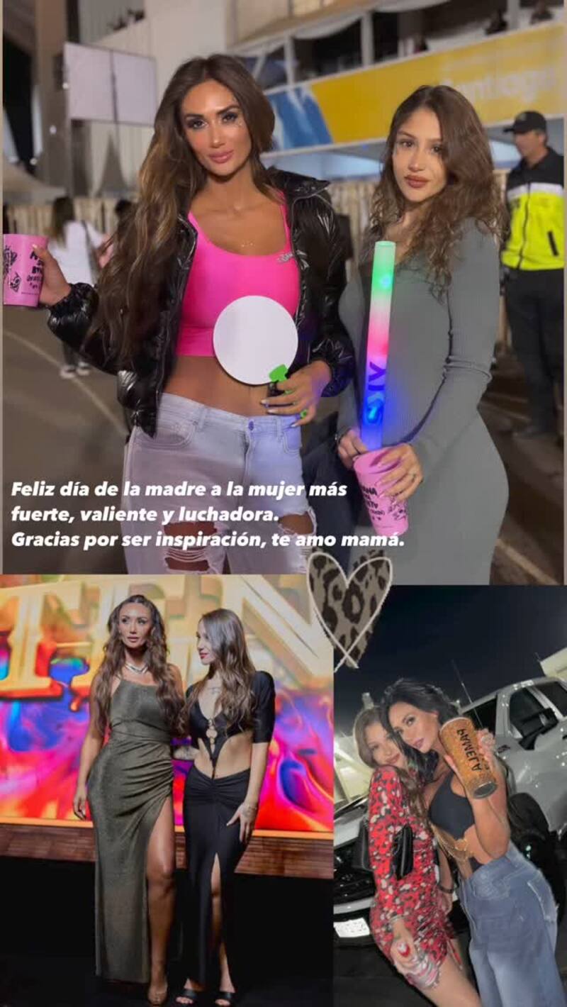 El collage que Trinidad Neira publicó en su historia de Instagram