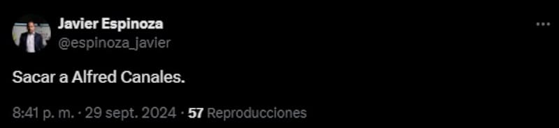 Criticas a Alfred Canales por su partido ante Unión Española.