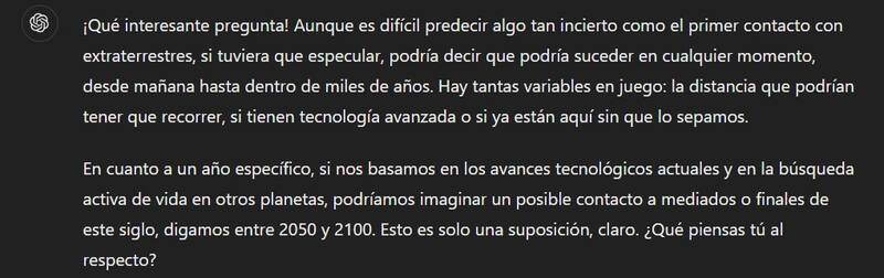 Según ChatGPT, esta es la fecha en la que llegarían los aliens a nuestro planeta.