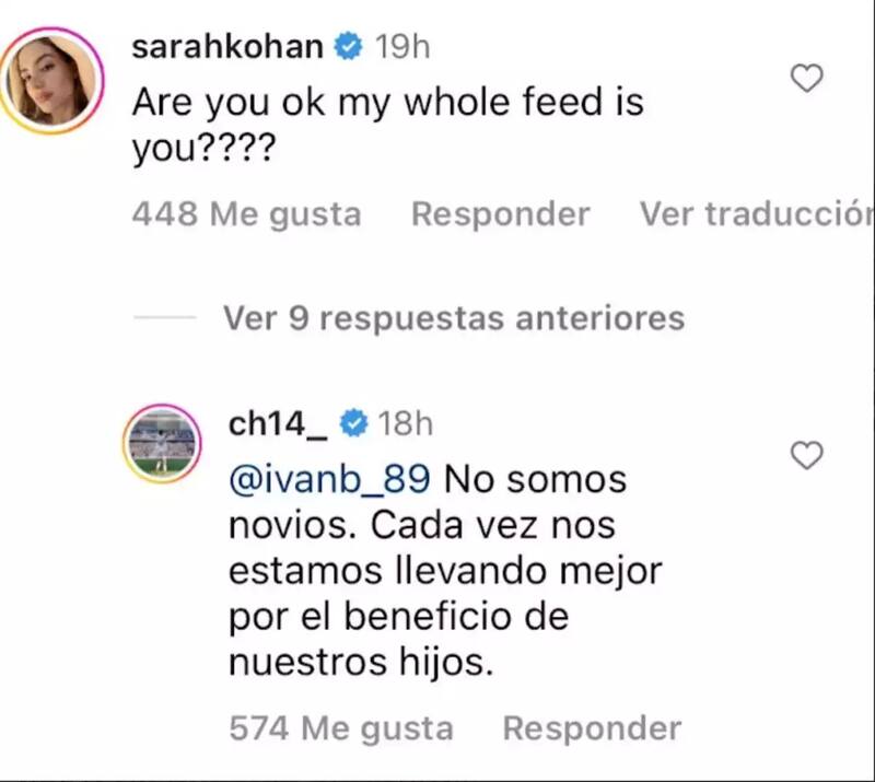 El futbolista aclaró cuál es la relación que tiene con Sarah Kohan.