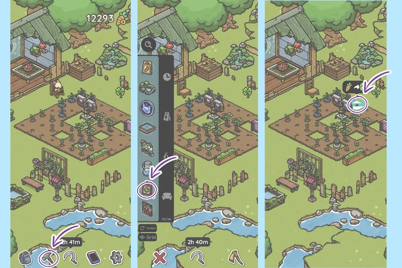 Deberás mantener seleccionada la semilla para plantarla.