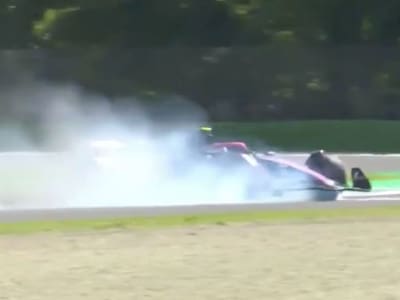 Amargo reestreno: Franco Colapinto se estrelló en la clasificación del GP de Emilia-Romaña en F1