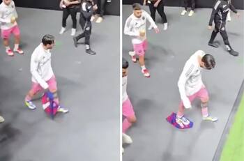 VIDEO | Lionel Messi pisa camiseta del Barcelona