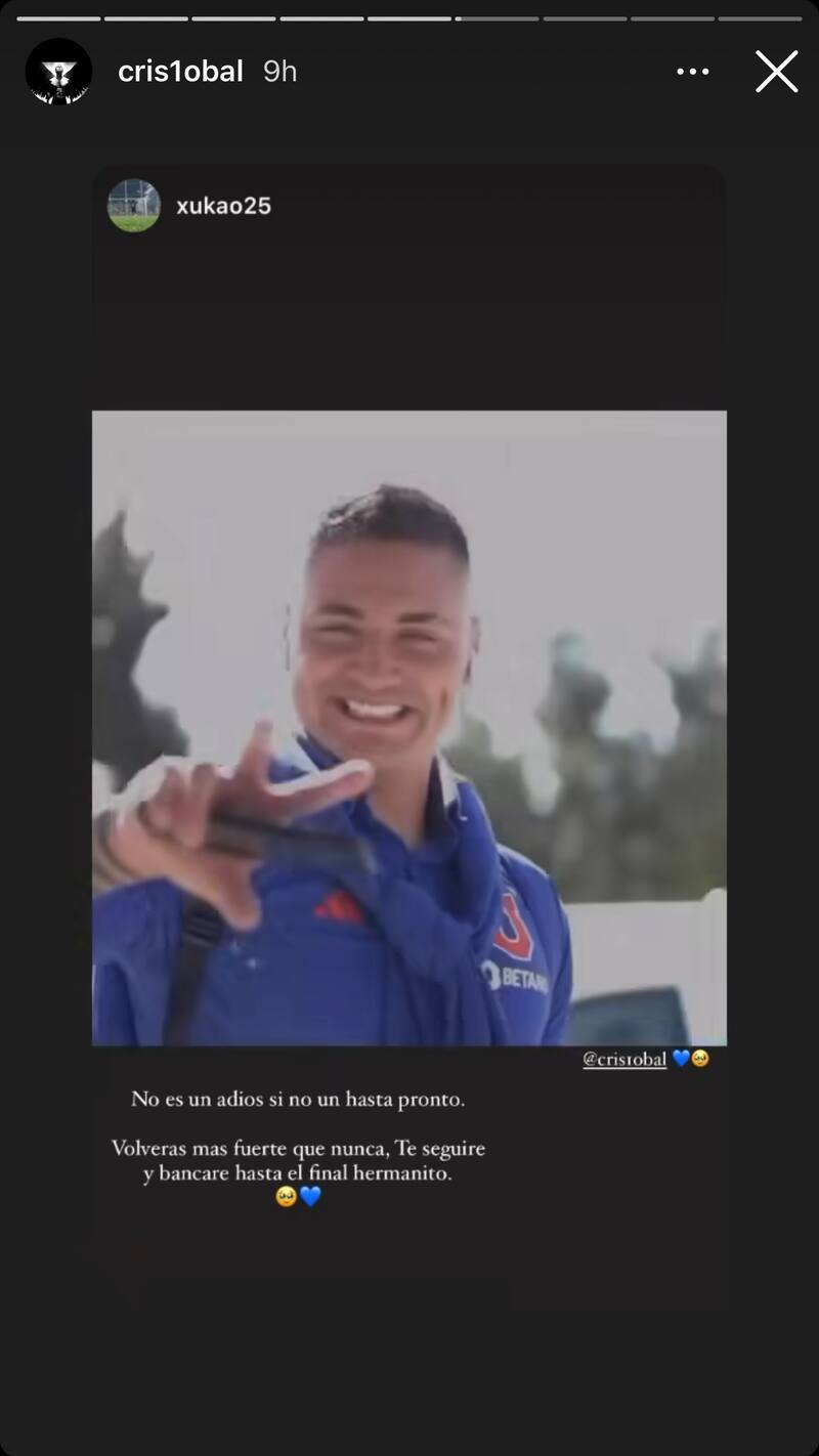 El mensaje de Cristóbal Campos en sus redes sociales