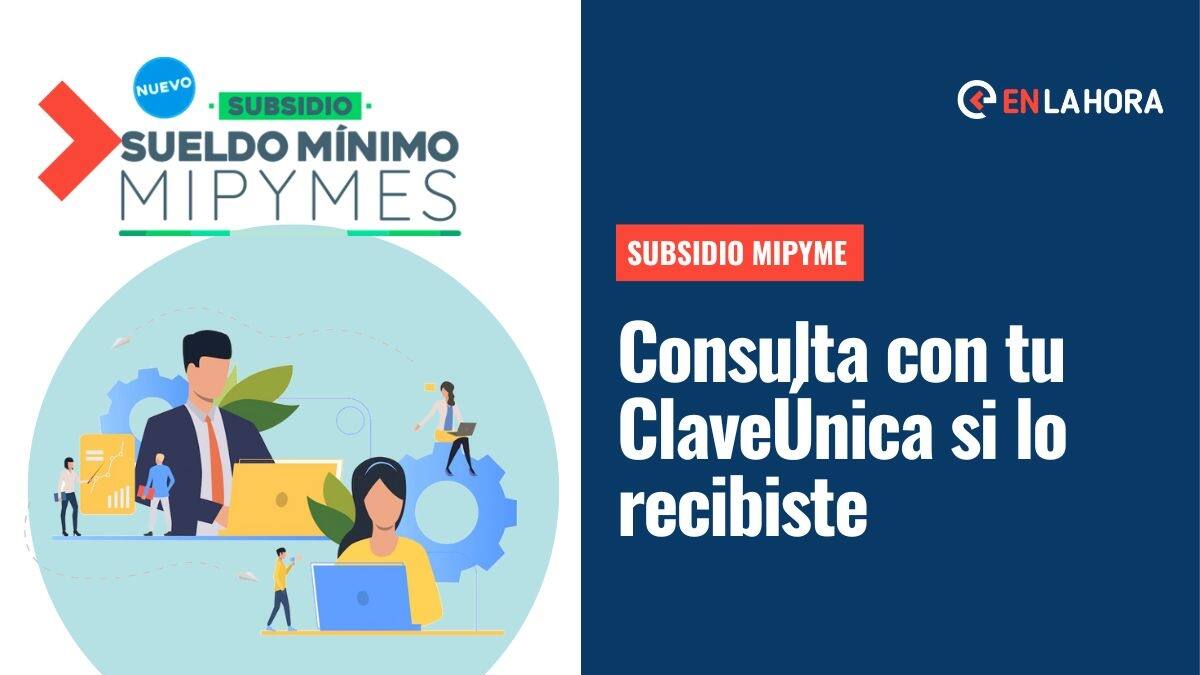 Subsidio Mipymes: ¿Cómo consultar a través de la ClaveÚnica si mi pyme recibió el aporte?