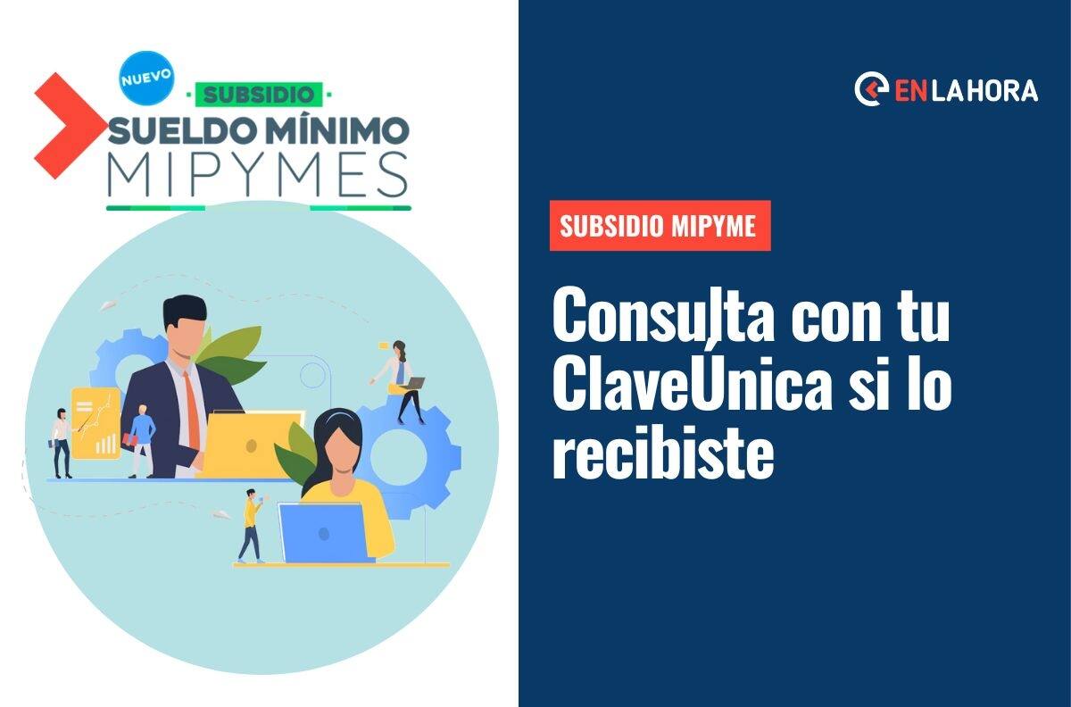 Subsidio Mipymes: ¿Cómo consultar a través de la ClaveÚnica si mi pyme recibió el aporte?