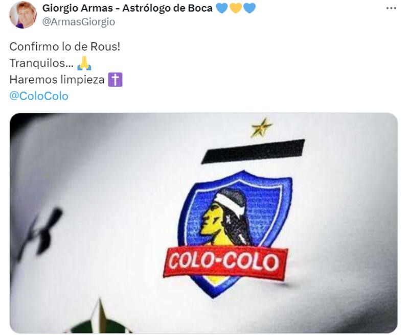 El mensaje de Giorgio Armas tras la denuncia de brujería en Colo Colo