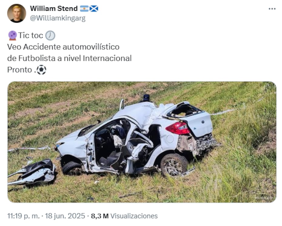 Un "viente" de X habría predicho el fatal accidente.