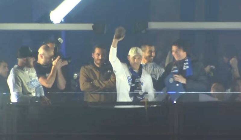 El chileno y un decidor mensaje con respecto a su futuro en las celebraciones del Inter.