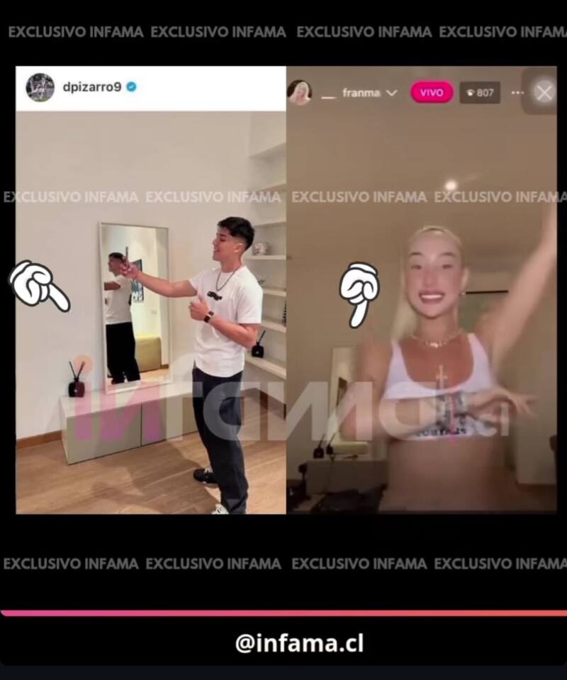 La cantante realizó un en vivo en redes sociales desde el departamento del 9 de Udinese en Roma, reavivando los rumores de romance entre ambos. Créditos: Infama.