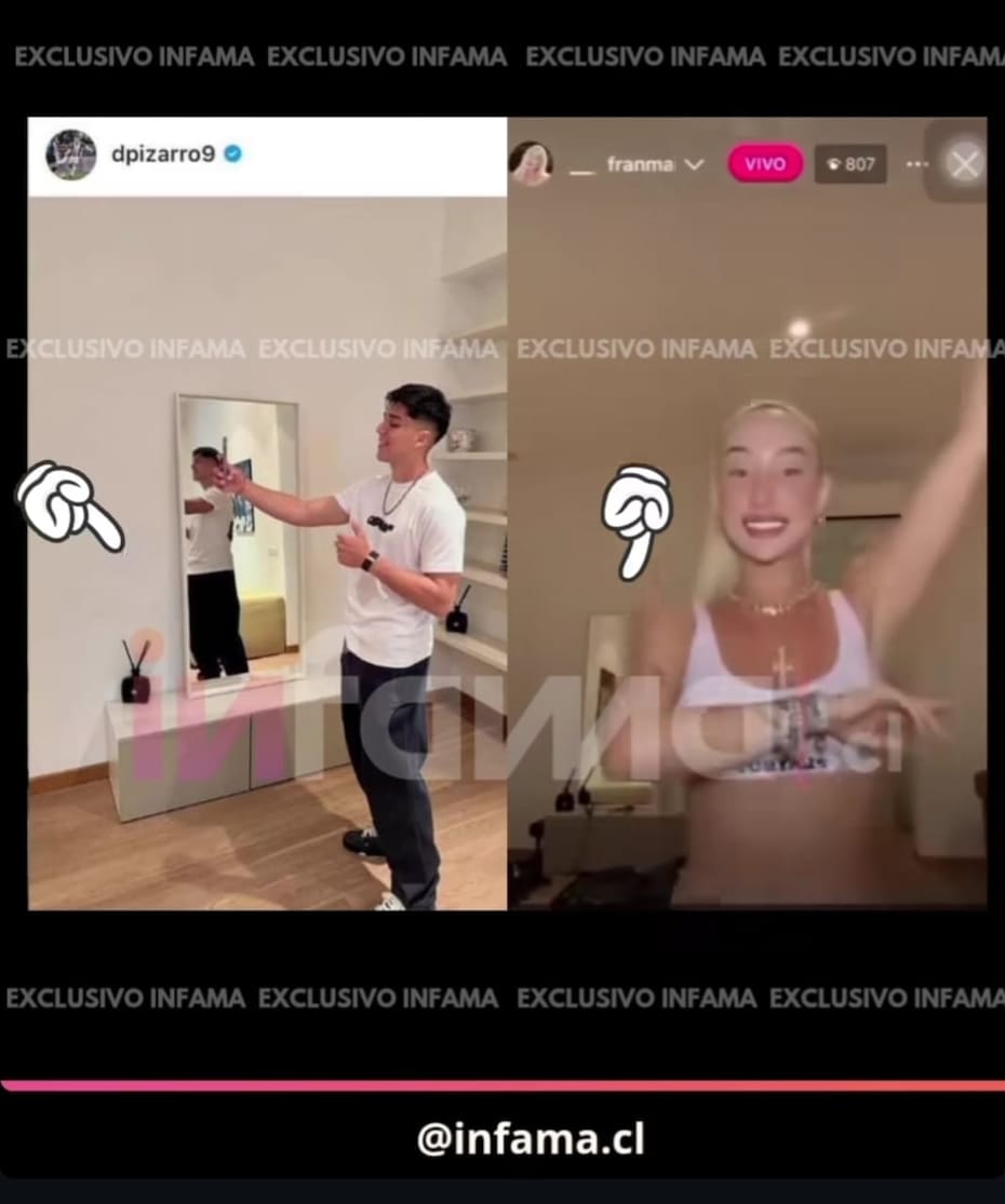 La cantante realizó un en vivo en redes sociales desde el departamento del 9 de Udinese en Roma, reavivando los rumores de romance entre ambos. Créditos: Infama.