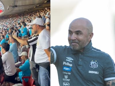 El registro viral de la hinchada del Santos pidiendo por Jorge Sampaoli en pleno partido