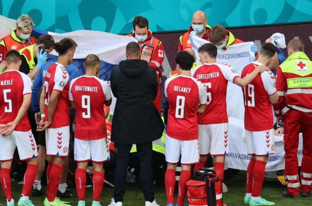 VIDEO: Christian Eriksen cayó desplomado en el duelo entre Dinamarca y Finlandia en la Eurocopa