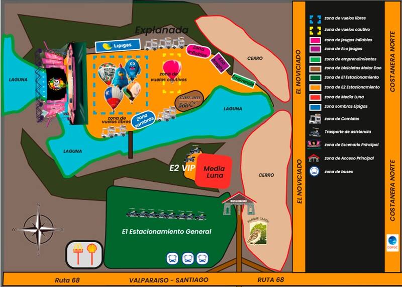 Mapa Festival de Globos Aerostàticos.