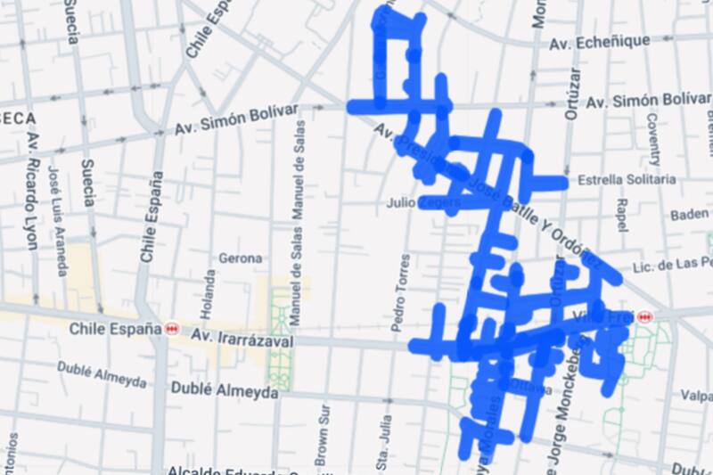 El sector delimitado tendrá cortes de luz programados este 27 de noviembre. Créditos: Enel.